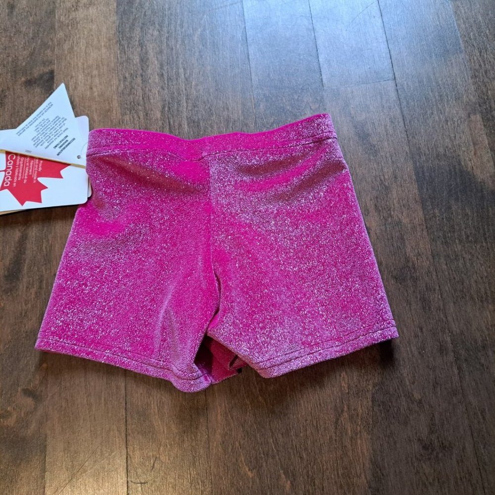 Mondor  sparly pink gymnastic dance shorts toddler girl 2-4 NEW NWT Canada